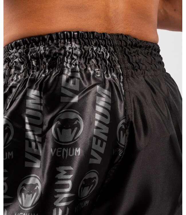 Venum Venum Logos Muay Thai Shorts Schwarz Schwarz Kickboxing Hose