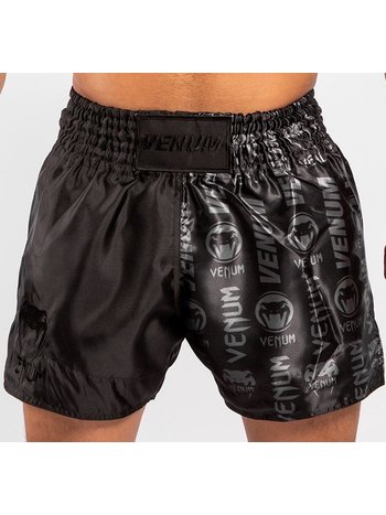 Venum Venum Logos Muay Thai Shorts Black Black