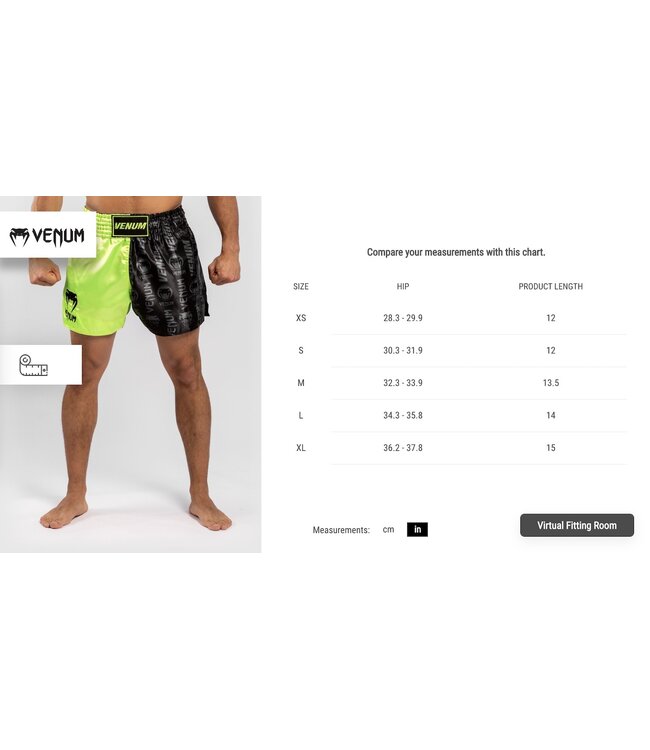 Venum Venum Logos Muay Thai Shorts Schwarz Schwarz Kickboxing Hose