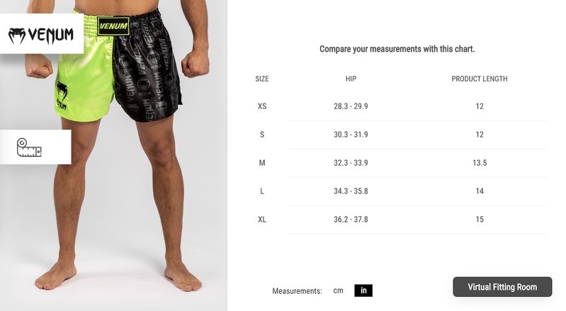 Venum Venum Logos Muay Thai Shorts Black Black