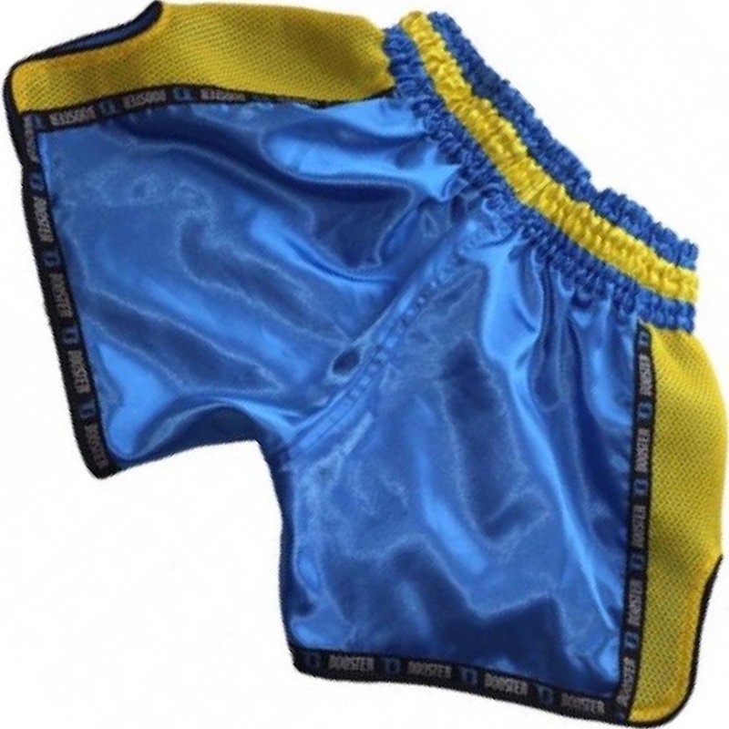 Booster Booster Muay Thai Shorts TBT Pro 4.20 Blau Gelb Kickbox Hose