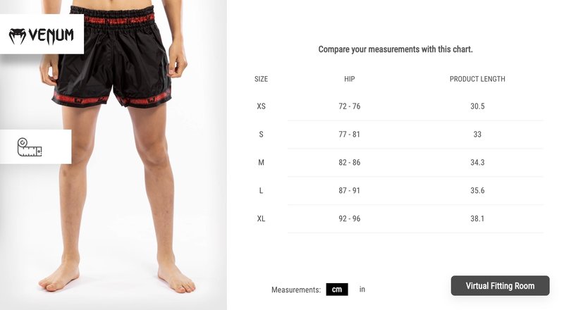 Venum Venum PARACHUTE Muay Thai Kickboxing Shorts Schwarz Weiß