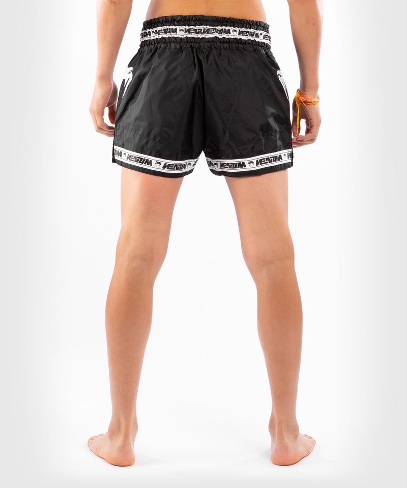 Venum Venum PARACHUTE Muay Thai Kickboxing Shorts Schwarz Weiß