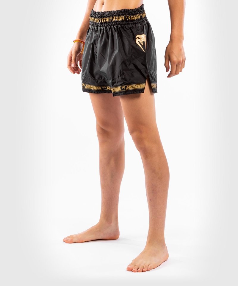 Venum Venum PARACHUTE Muay Thai Kickboxing Shorts Schwarz Gold