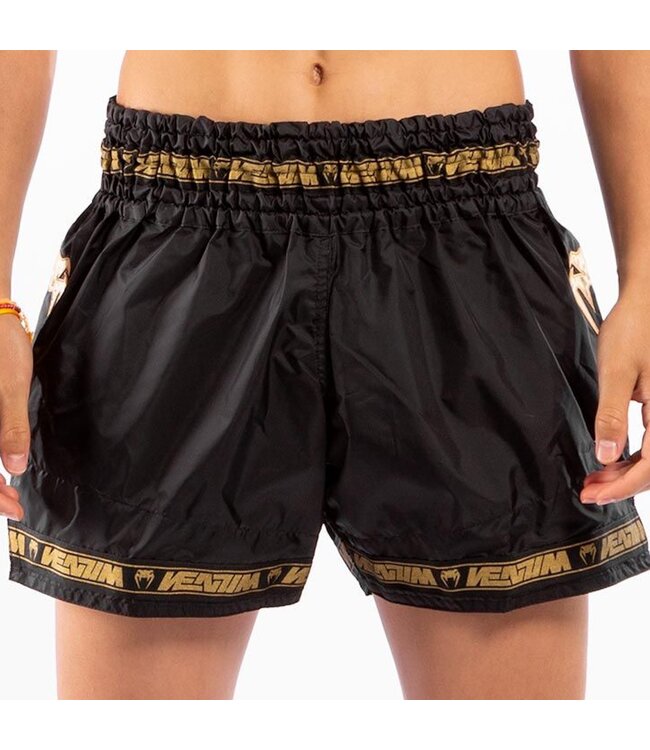 Venum PARACHUTE Muay Thai Kickboks Broekjes Zwart Goud