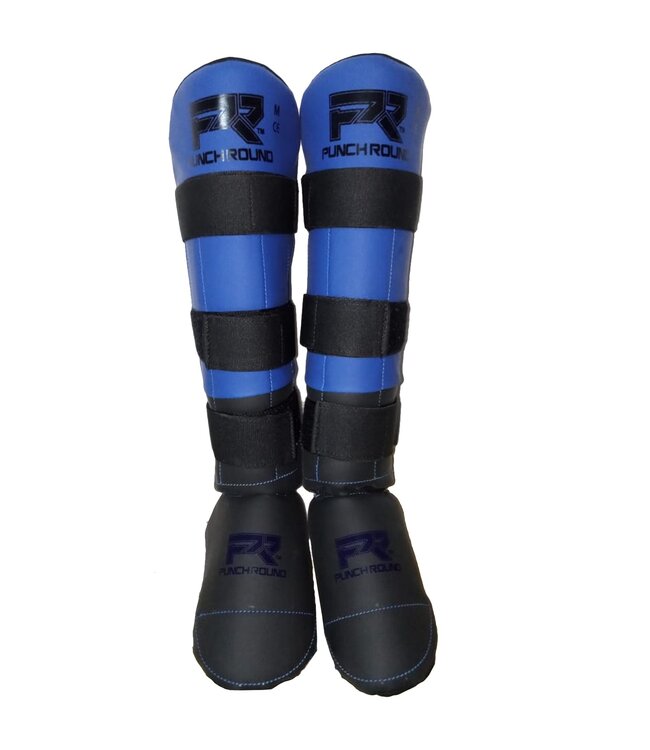 PunchR™  Punch Round Kickboks Scheenbeschermers Experience Zwart Blauw