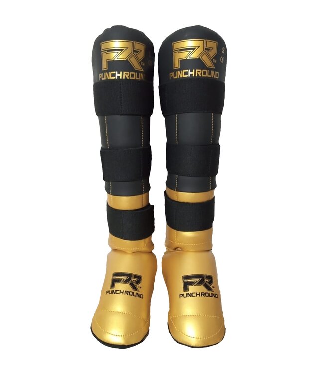 PunchR™  Punch Round Shinguards Experience Black Gold