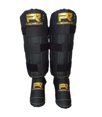 PunchR™  Punch Round Schienbeinschöner Experience Schwarz Gold Logo