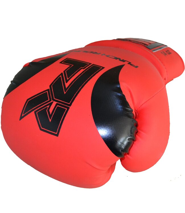 Punch Round "SLAM" Boxhandschuhe Matte Rot Schwarz