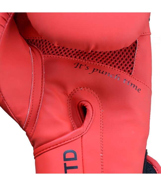 Punch Round "SLAM" Boxhandschuhe Matte Rot Schwarz