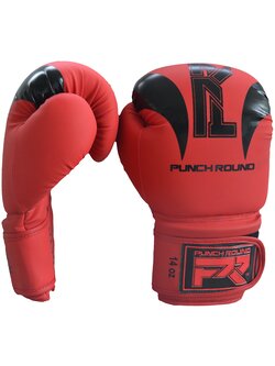 PunchR™  Punch Round "SLAM" Boxhandschuhe Matte Rot Schwarz