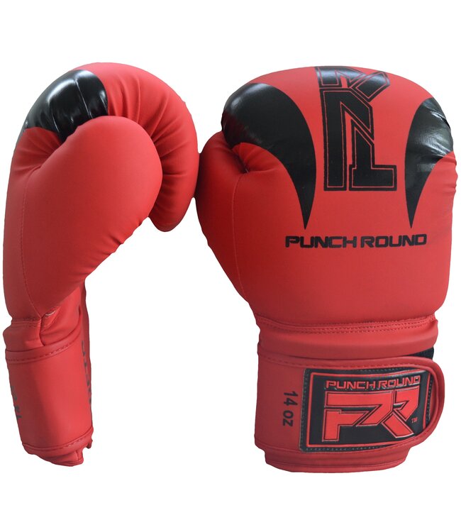 PunchR™  Punch Round "SLAM" Boxhandschuhe Matte Rot Schwarz