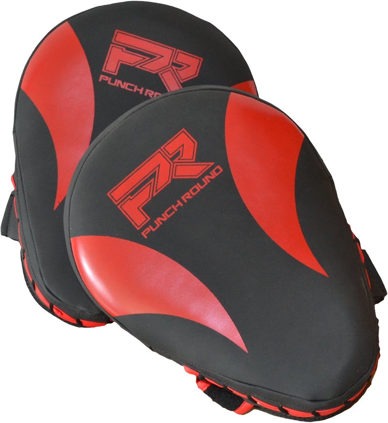 PunchR™  Punch Round Slam PRO Hand Pads Focus Mitts Schwarz Rot