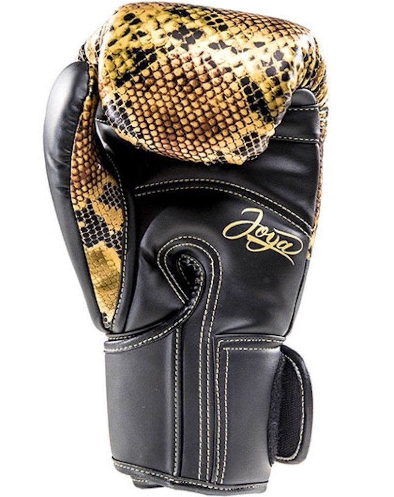 Lamyland Leather Boxing Gloves In Black Gold