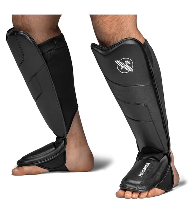 Hayabusa T3 Full Back MMA Schienbeinschoner Schwarz