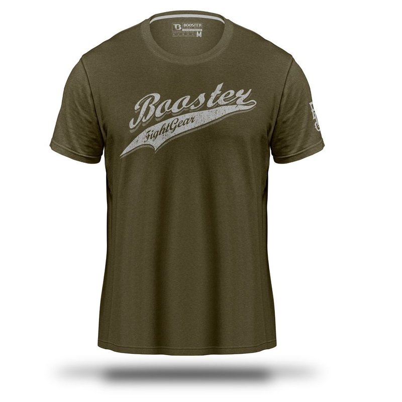 Booster Booster Vintage Slugger T-shirt Olijfgroen