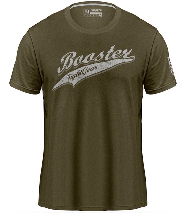 Booster Booster Vintage Slugger T-shirt Olijfgroen