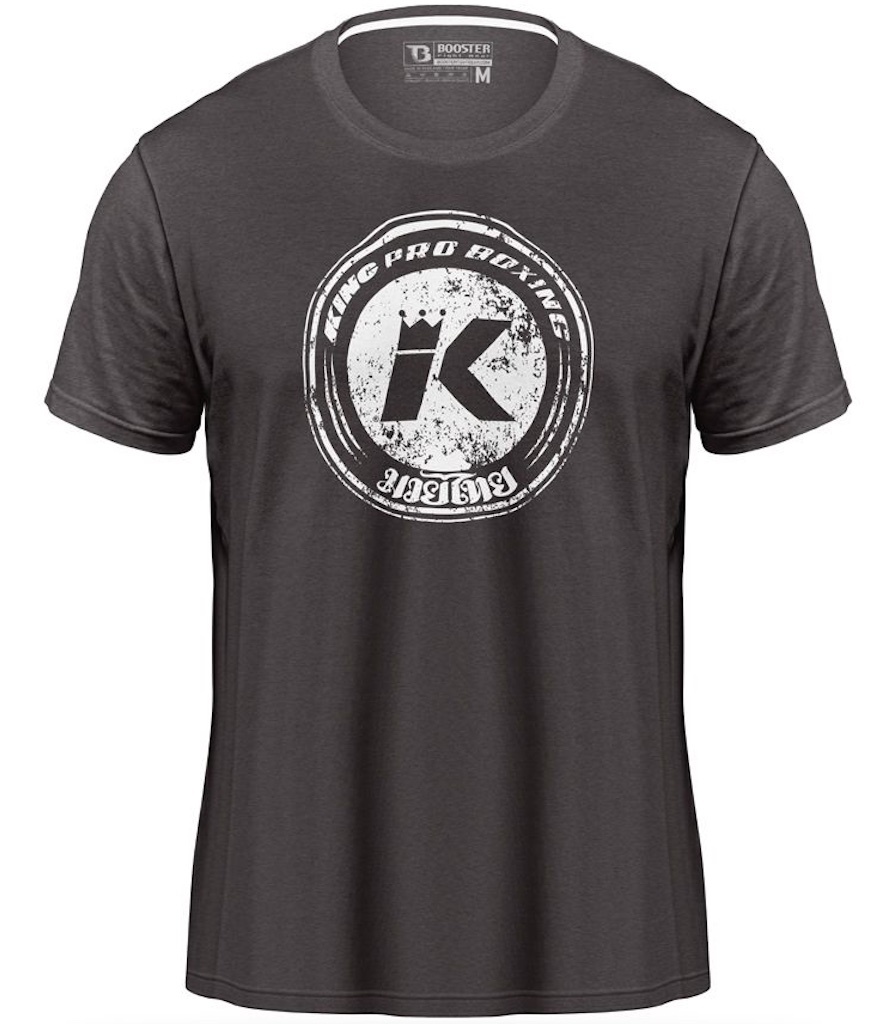King ProBoxing Training T-shirt Star Vintage Stone - black/khaki, TTEE02-BLK/KHA