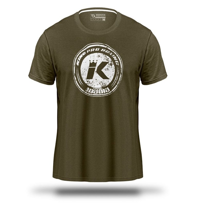King Pro Boxing King Pro Boxing KPB Vintage Logo T-shirt Olijfgroen