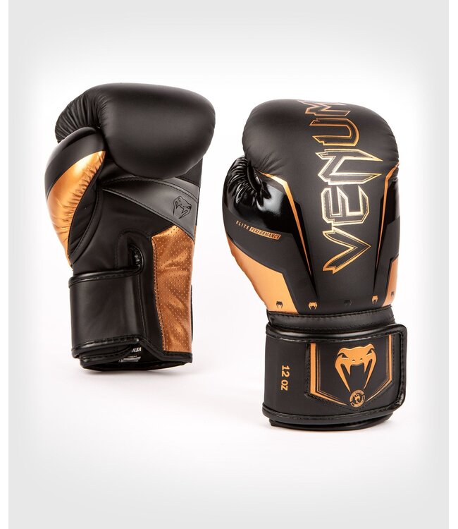 Venum Elite Evo Boxing Gloves Black Bronze