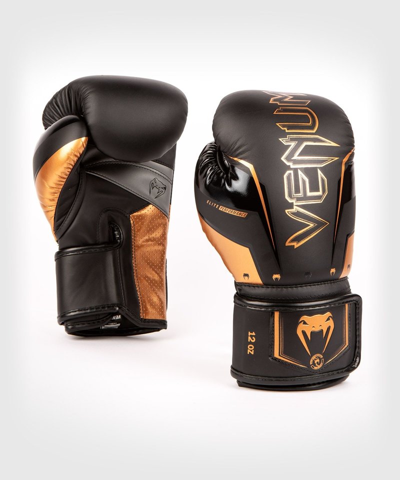 Venum Venum Elite Evo Boxhandschuhe Schwarz Bronze