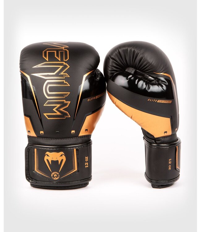 Venum Elite Evo Boxhandschuhe Schwarz Bronze