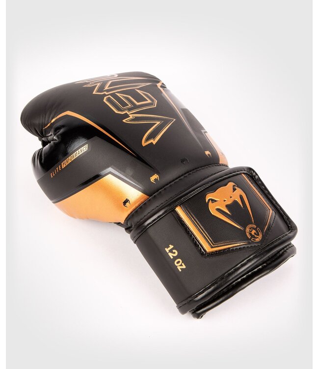 Venum Elite Evo Boxhandschuhe Schwarz Bronze