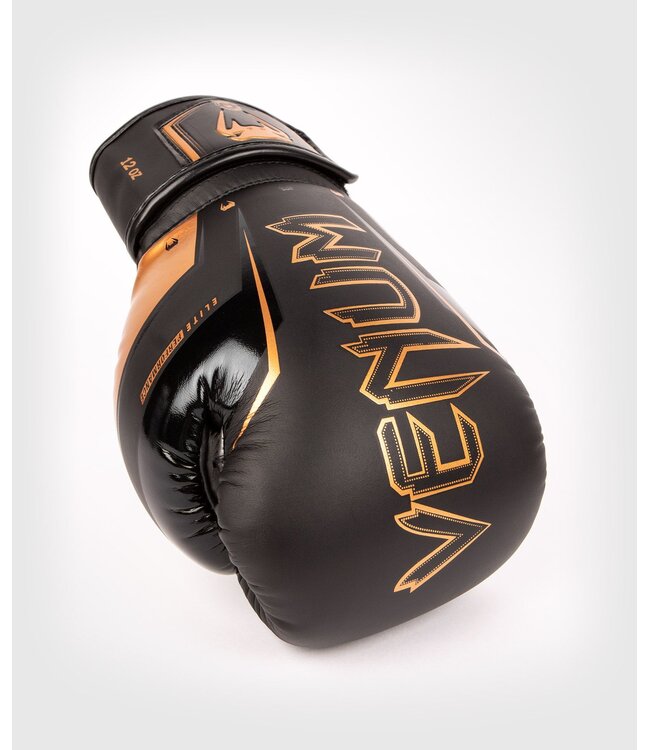Venum Elite Evo Boxhandschuhe Schwarz Bronze