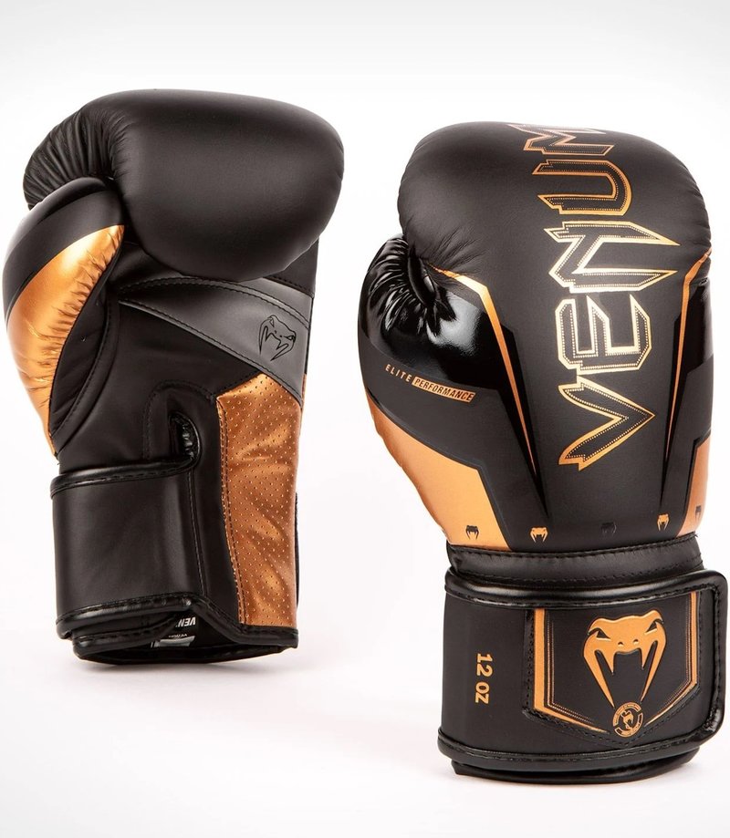 Venum Venum Elite Evo Boxhandschuhe Schwarz Bronze