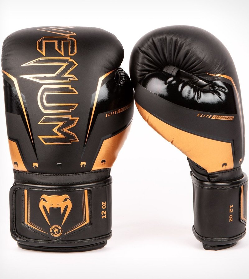 Venum Venum Elite Evo Boxing Gloves Black Bronze