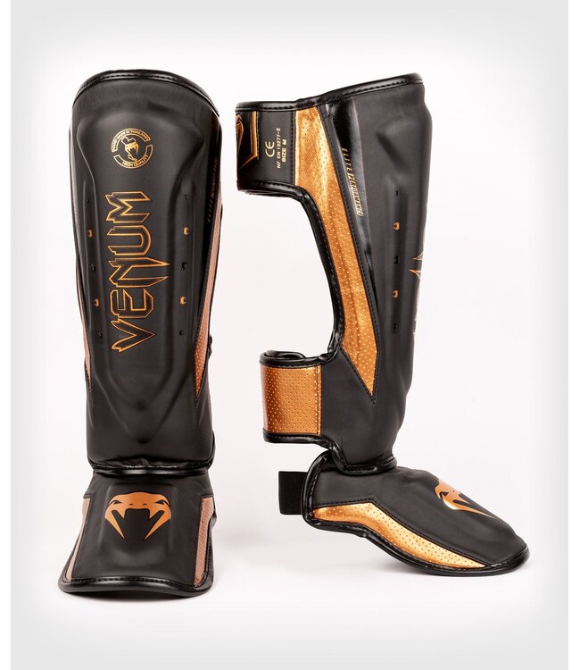 Venum Venum Elite Evo Kickboxing Schienbeinschützer Schwarz Bronze