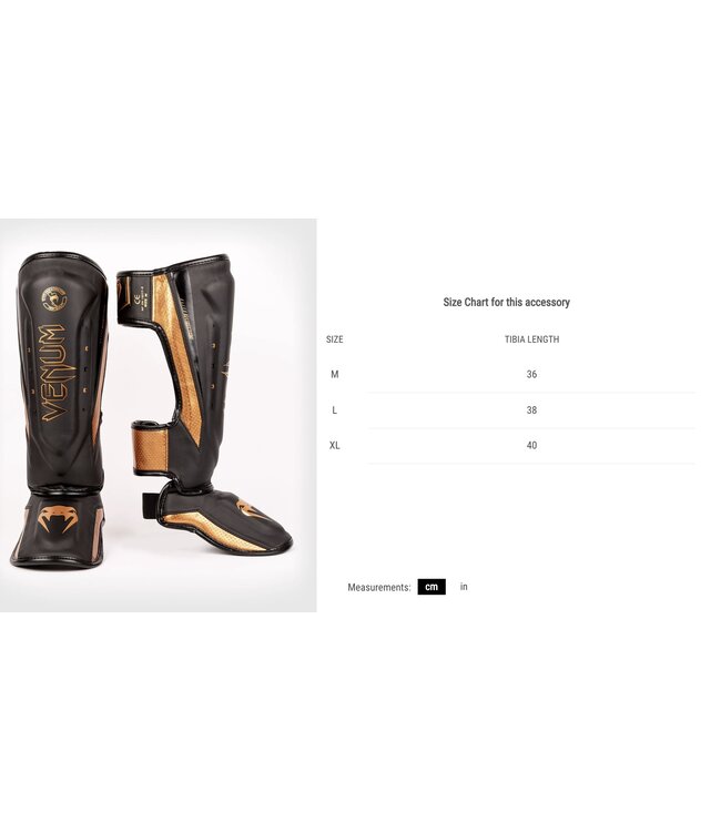 Venum Venum Elite Evo Kickboks Scheenbeschermers Zwart Brons