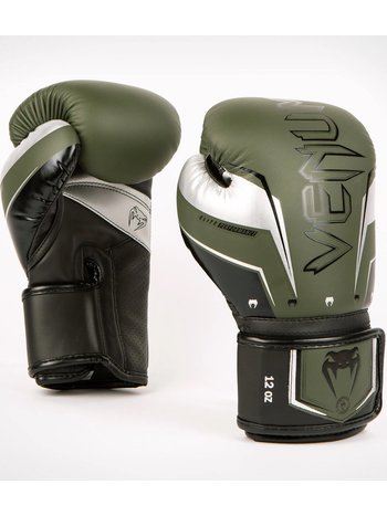 Venum Impact Monogram Boxing Gloves - Black/Pink Gold 8 oz