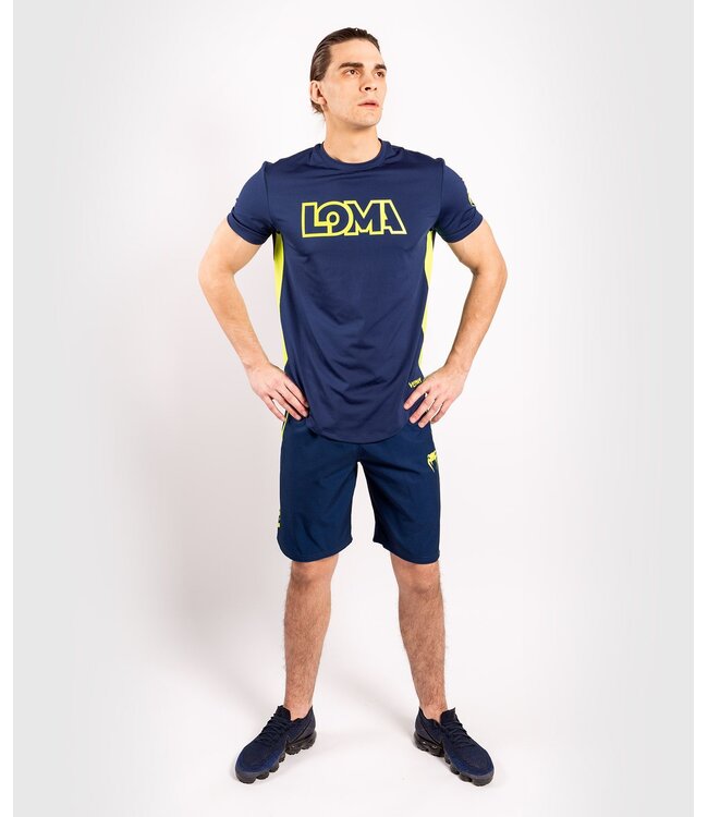 Venum Loma Origins Dry-Tech T Shirt Blue Yellow