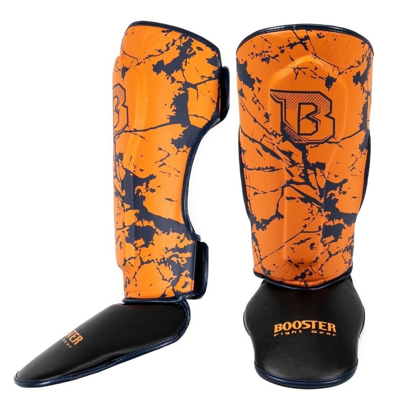 Booster Booster SG Jugend Kickbox Shinguards Marmor Orange - Copy