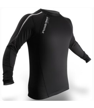 PunchTown Rash Guard Classic Dark Long Sleeve Black