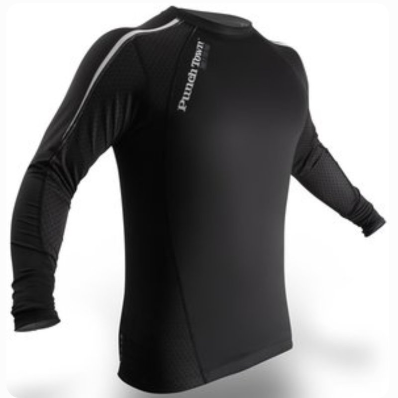 Punch Town PunchTown Rash Guard Classic Dark Long Sleeve Black