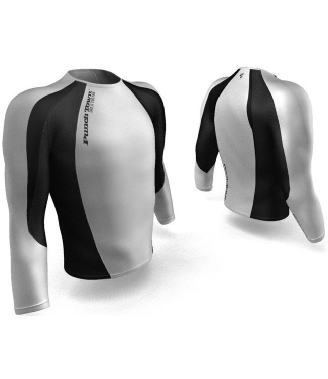 PunchTown Rash Guard Classic Lange Mouwen Wit Zwart