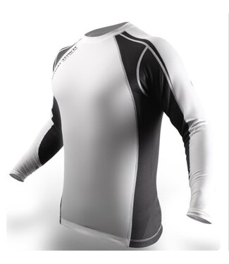 PunchTown Rash Guard Classic Long Sleeve White Black