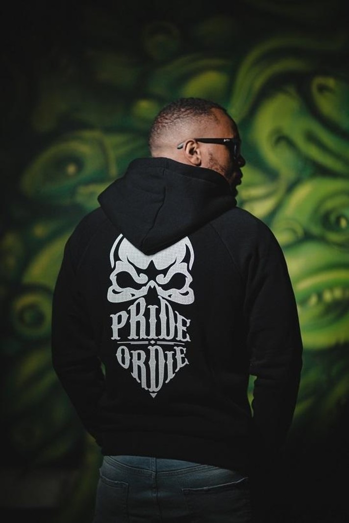 Pride or Die Hoodie PRiDEorDiE Reckless Zwart Wit