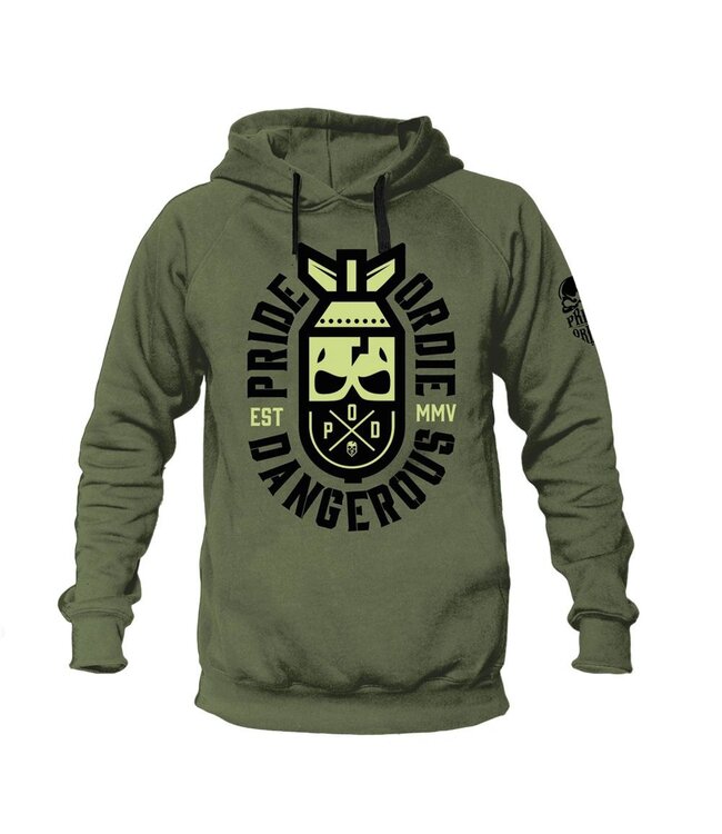 Hoodie PRIDE or DiE Dangerous Khaki