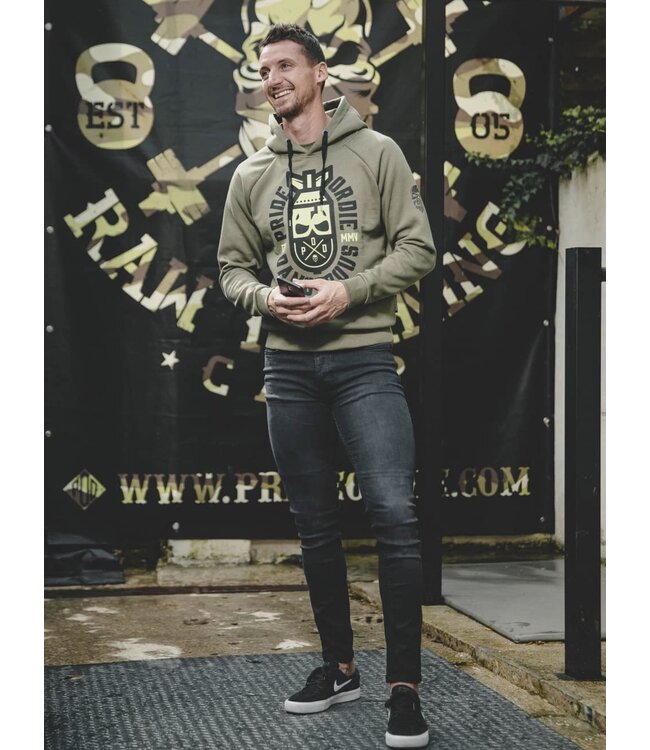 Hoodie PRIDE or DiE Dangerous Khaki