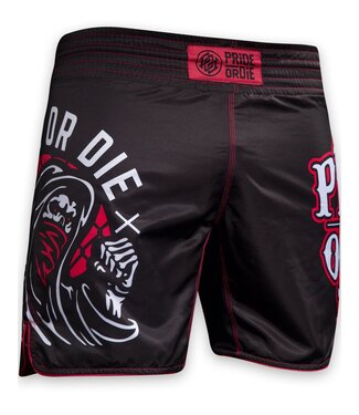 Pride or Die PRIDEorDIE MMA Fight Shorts Grim Beaterz Black