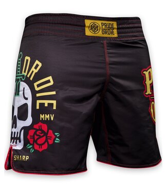 Pride or Die PRIDEorDIE MMA Fight Shorts Grim Beaterz Black - Copy