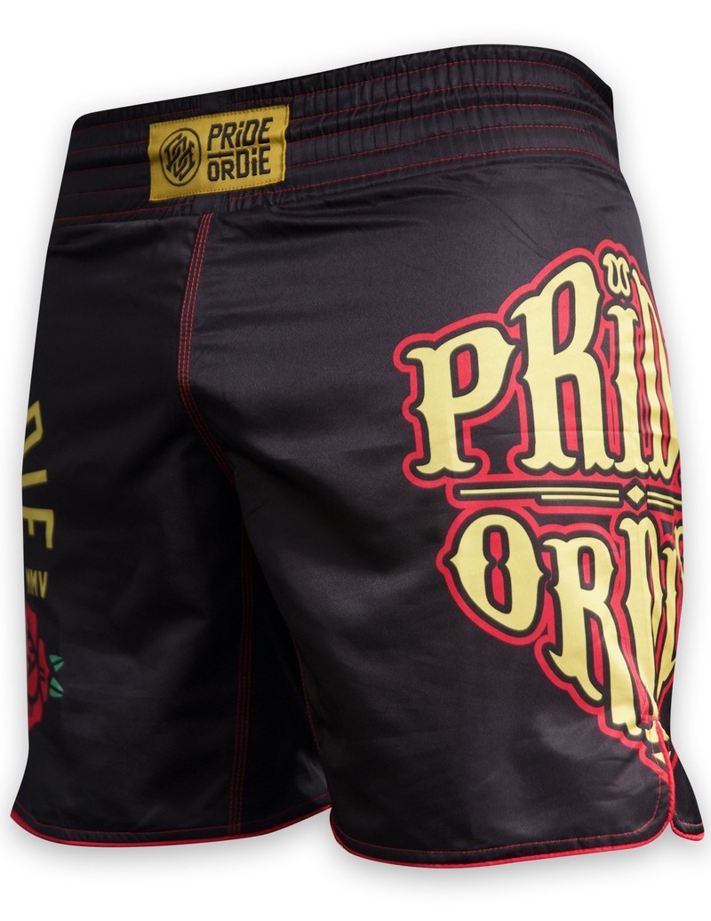 Pride or Die PRIDEorDIE MMA Fight Shorts Grim Beaterz Black - Copy