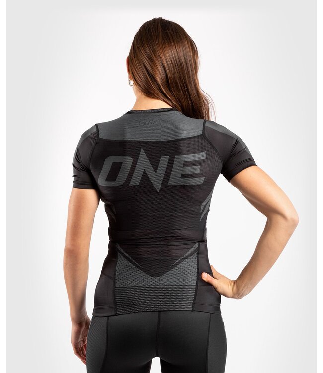 Venum ONE FC IMPACT Rashguard S/S Dames Zwart Zwart