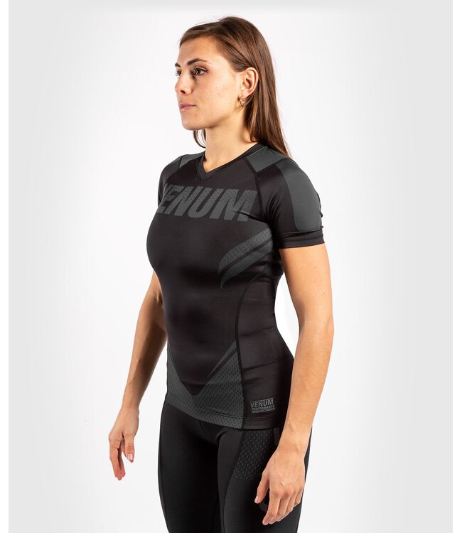 Venum ONE FC IMPACT Rashguard K/A Damen Schwarz Schwarz