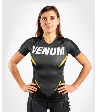 Venum Venum ONE FC IMPACT Rashguard S/S Dames Grijs Geel