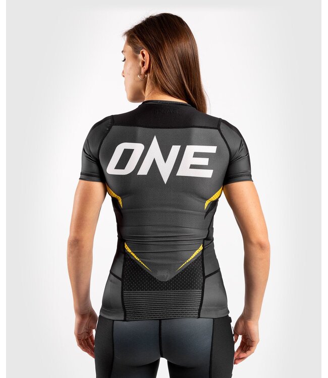 Venum Venum ONE FC IMPACT Rashguard K/A Damen Grau Gelb