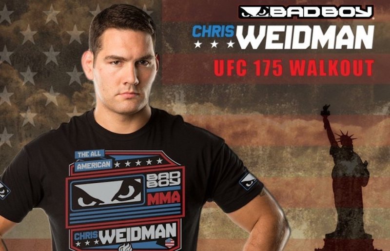 Bad Boy Bad Boy Chris Weidman UFC 175 Walkout T-Shirt Schwarz